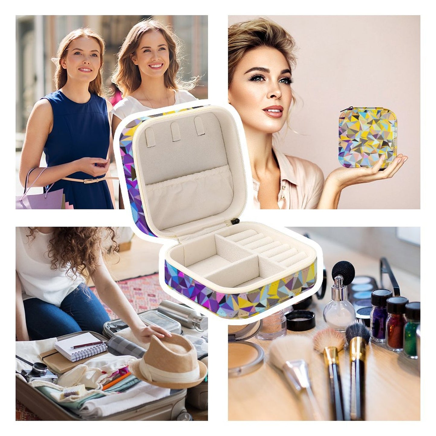 Portagioie da Viaggio Personalizzato con Foto | Scatola per Gioielli in Pelle PU