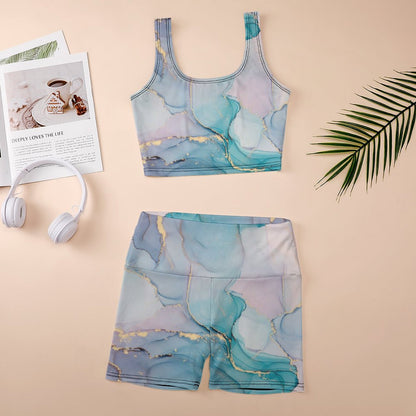 Set Yoga a Costine Donna | Completo Fitness 2 Pezzi Personalizzato