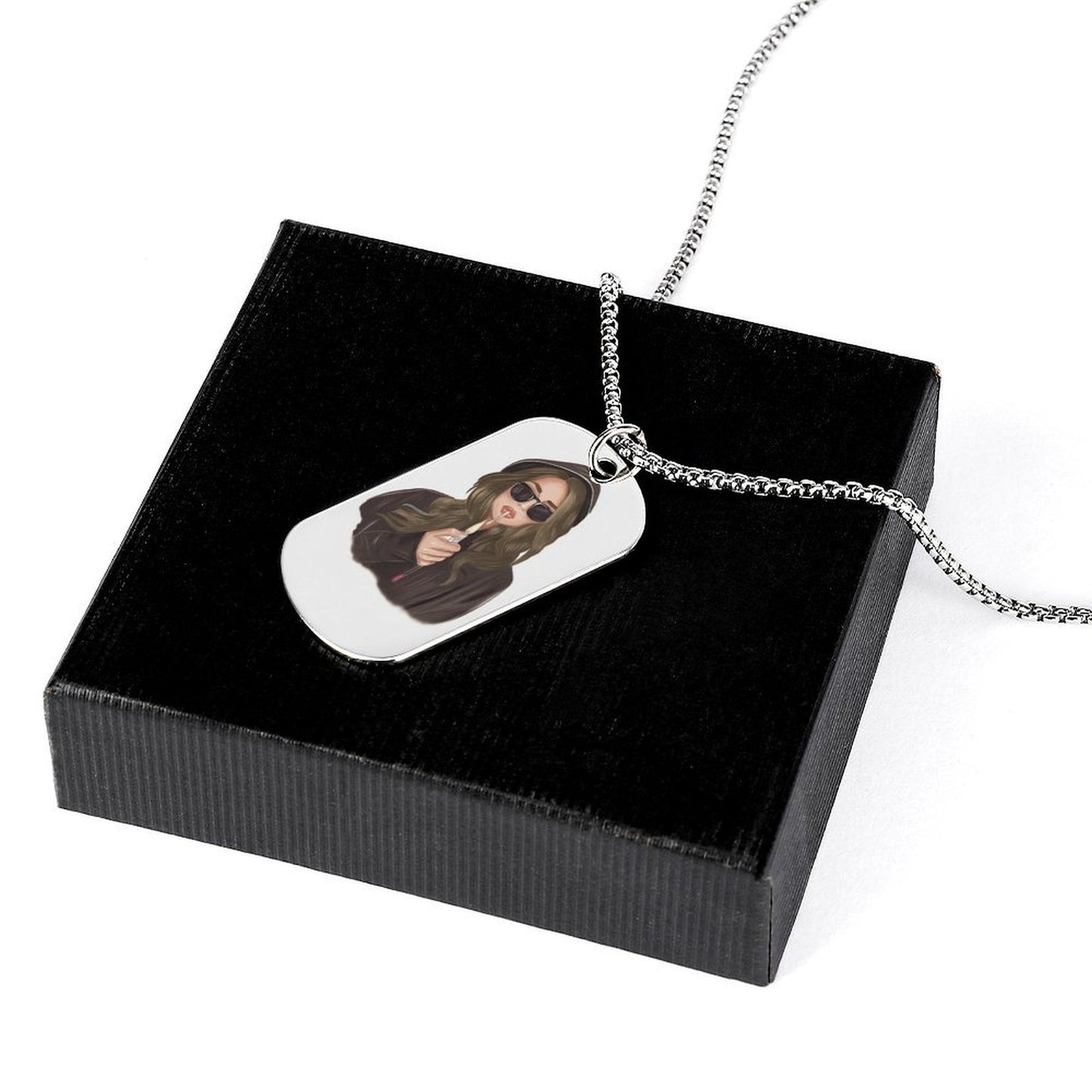 Collana a Piastrina Personalizzata in Acciaio al Titanio