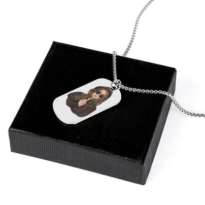 Collana a Piastrina Personalizzata in Acciaio al Titanio