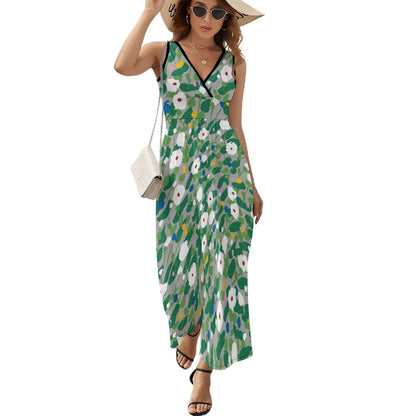 Abito Midi Personalizzato V-Neck | Seta di Latte & Volant | Comfort Chic