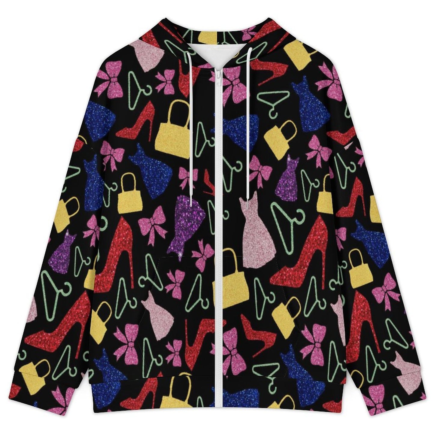 Felpa Donna con Zip e Cappuccio Personalizzabile
