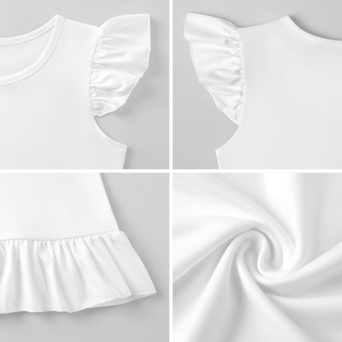 Camicia da Notte Bambina con Volant Personalizzabile