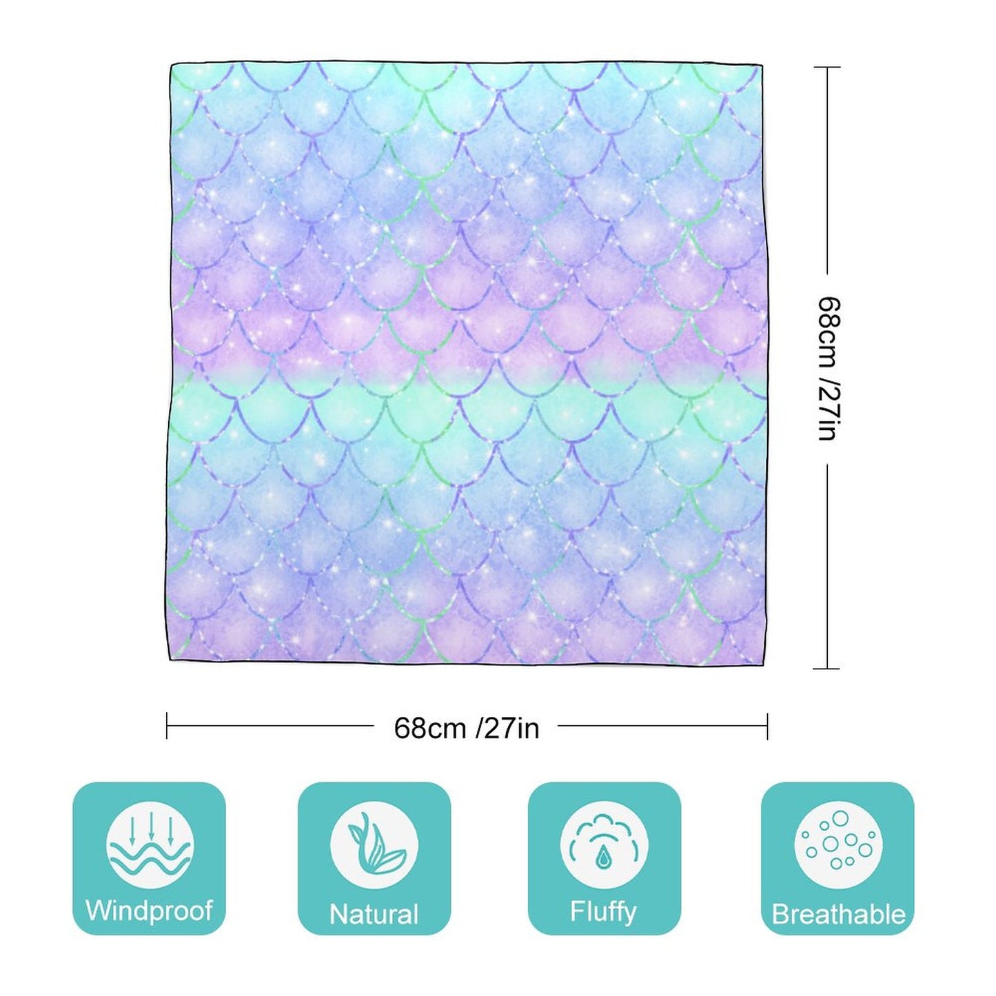 Foulard Quadrato Personalizzato | Effetto Seta Anti-Piega | 68x68cm