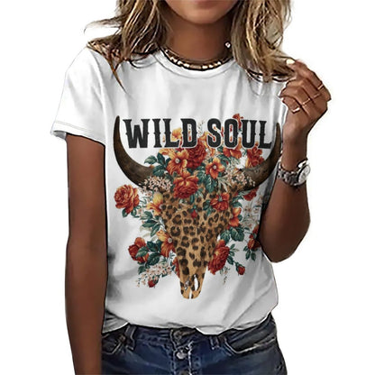 T-Shirt Donna Stampa Totale | Effetto Cotone Personalizzato (S-6XL)