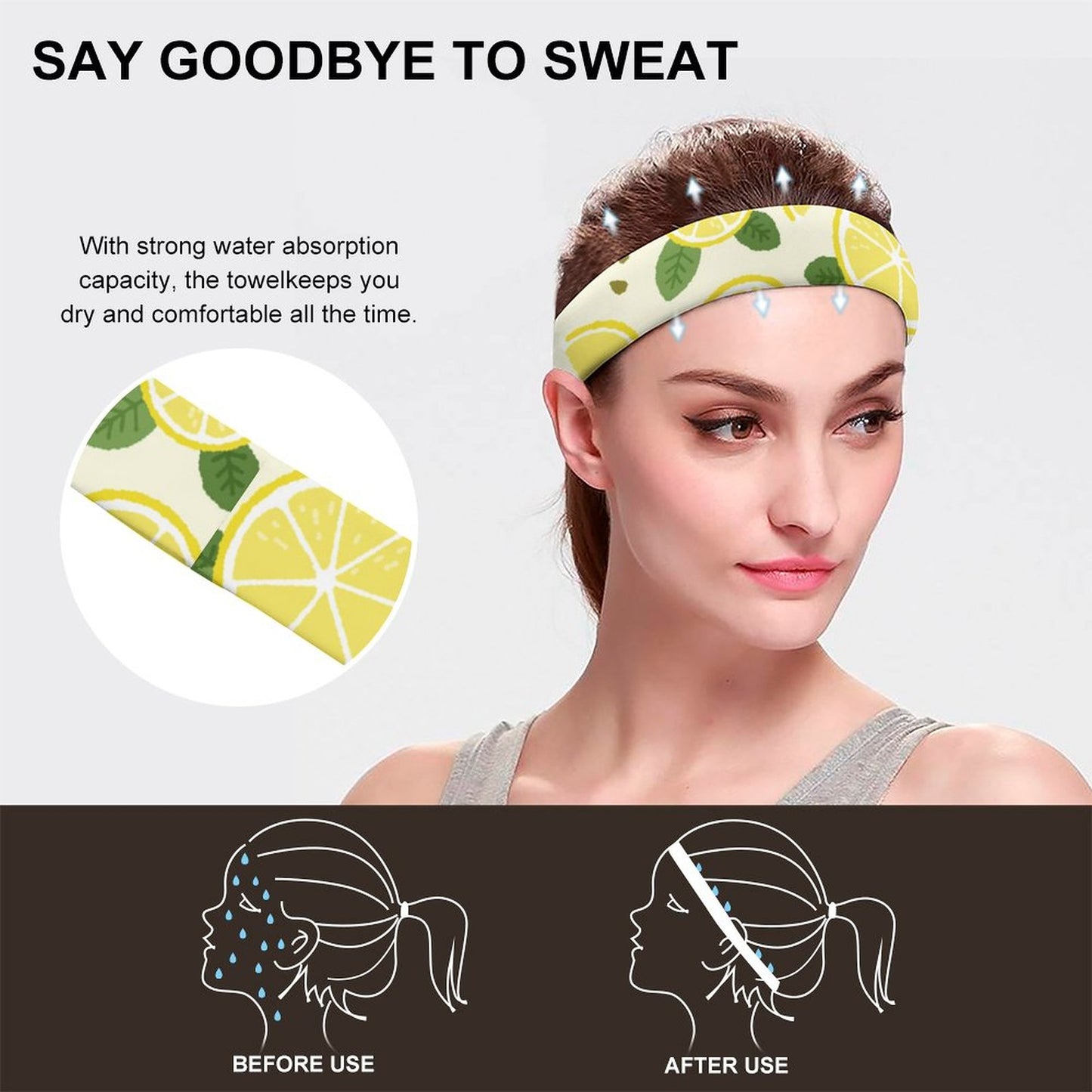 Fascia Capelli Sportiva Personalizzata | Sweatband Running Quick-Dry