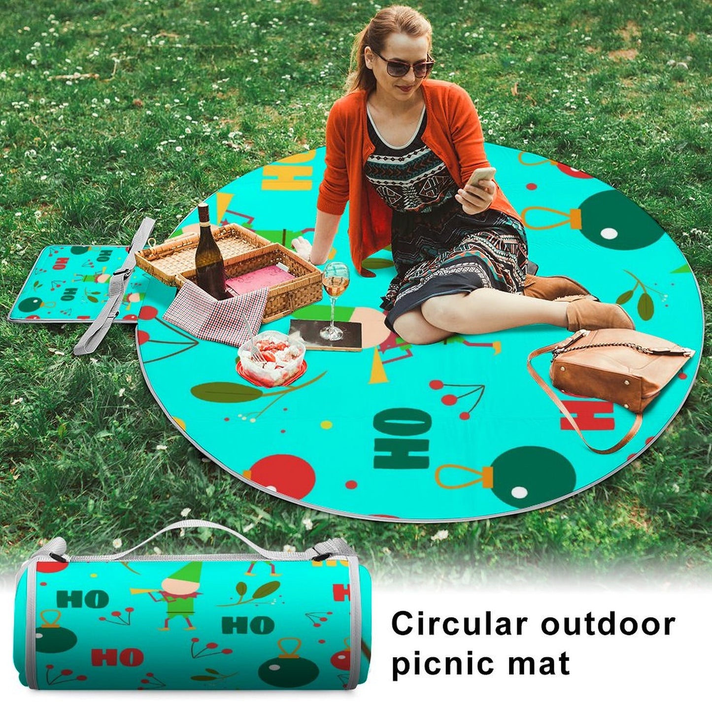 Tappeto da Picnic Rotondo Imbottito | La Tua Isola di Comfort Personalizzata