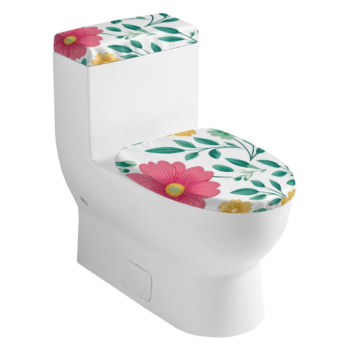 Set Copriwater Personalizzabile 2 Pezzi in Poliestere per Bagno
