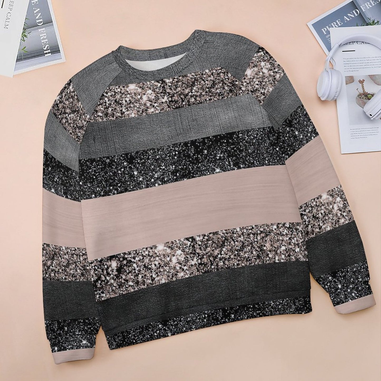 Felpa Raglan French Terry | Pullover Girocollo Traspirante & Elastico