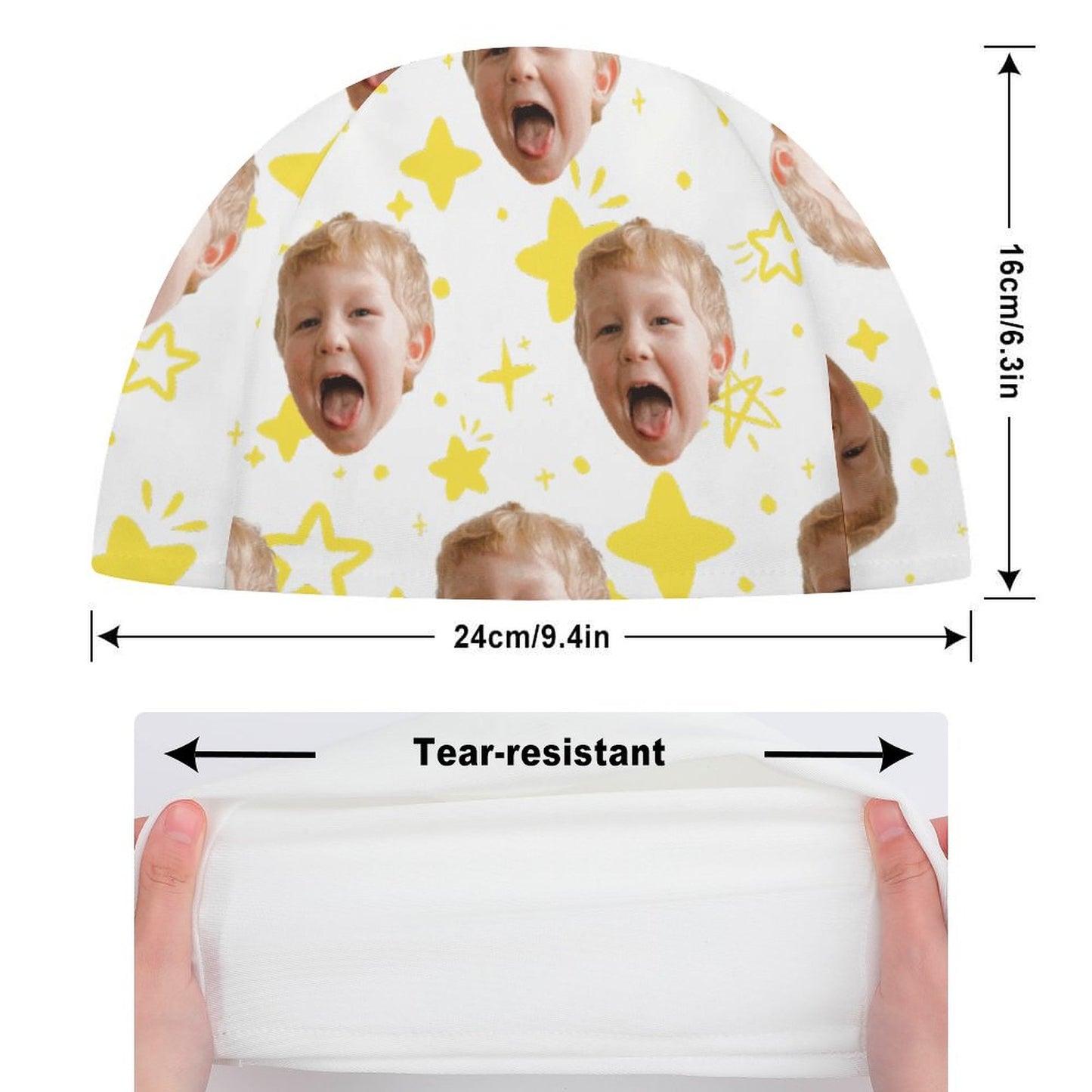 Cuffia Piscina Tessuto Personalizzata | Cuffia Nuoto Lycra Comfort