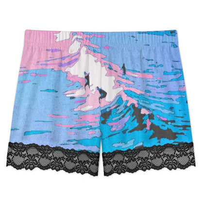 Coordinato Pigiama Donna con Pizzo Personalizzabile — Top e Shorts
