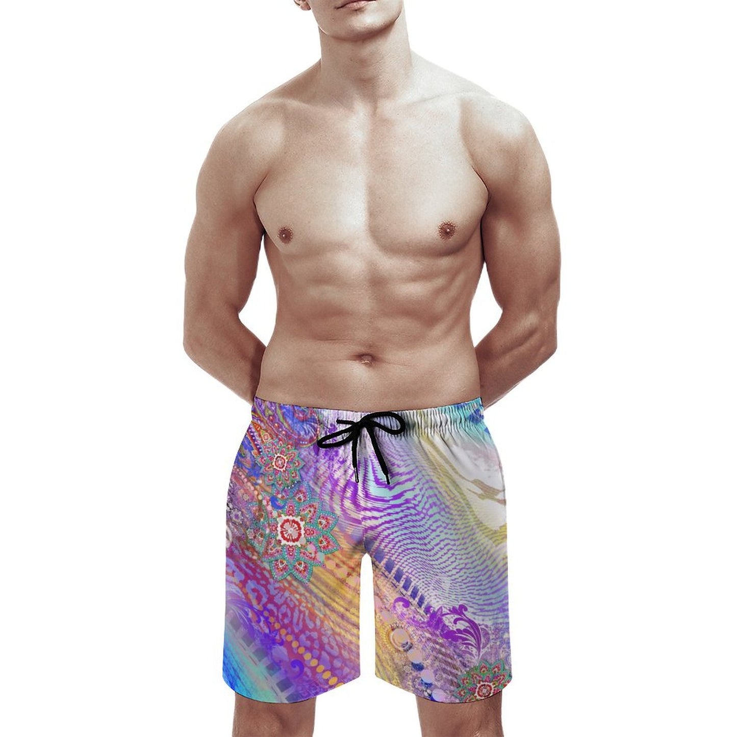 Pantaloncini Spiaggia Uomo Personalizzati | Tessuto "Pelle di Pesca" | Stampa Unica