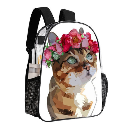 Zaino Trasparente Personalizzato 17" in PVC Heavy-Duty con Spallacci Ammortizzati