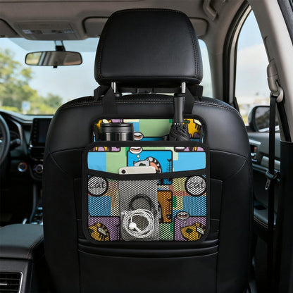 Organizer Sedile Auto Personalizzato | Portaoggetti in Ecopelle PU