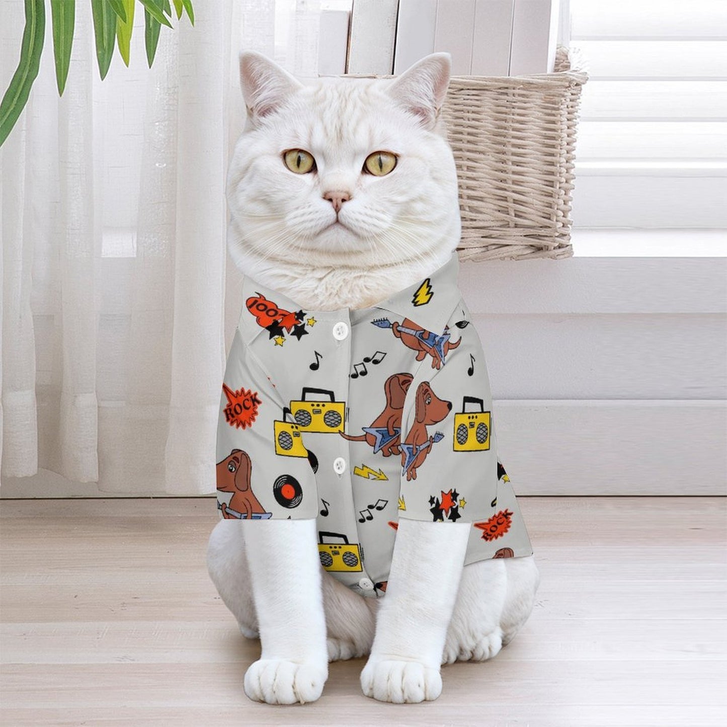 Camicia con Colletto per Animali in Tessuto Elasticizzato Personalizzata