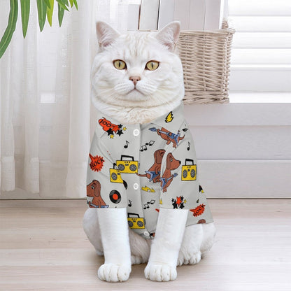 Camicia con Colletto per Animali in Tessuto Elasticizzato Personalizzata