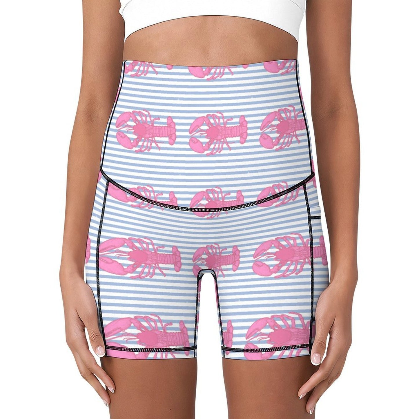 Biker Shorts Premaman Personalizzati con Supporto Pancia e Tasche