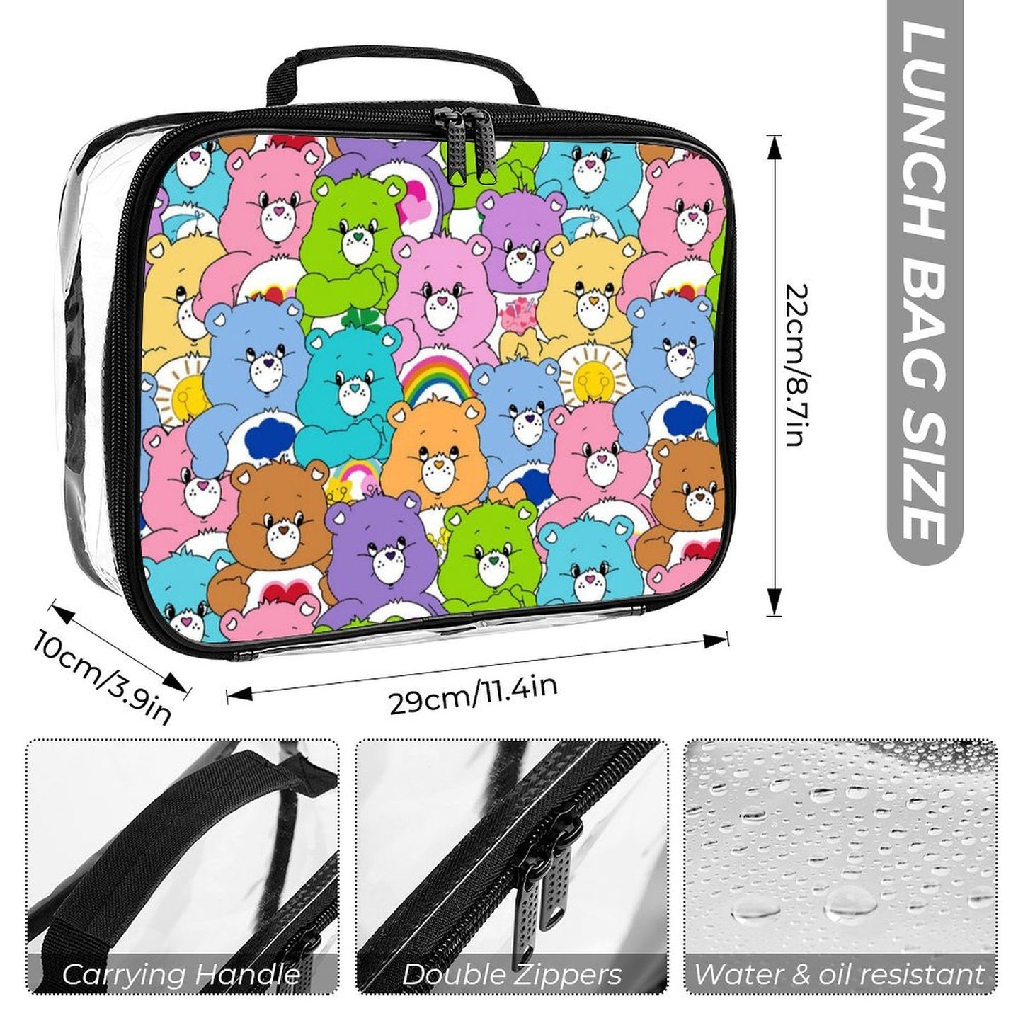 Set 2 Pezzi Organizer in PVC Trasparente Personalizzabile con Stampa UV
