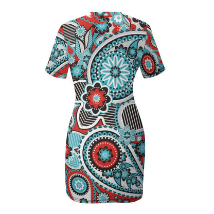 Vestito Corto Aderente Personalizzato | Maniche Corte 95% Poliestere Non Restringe