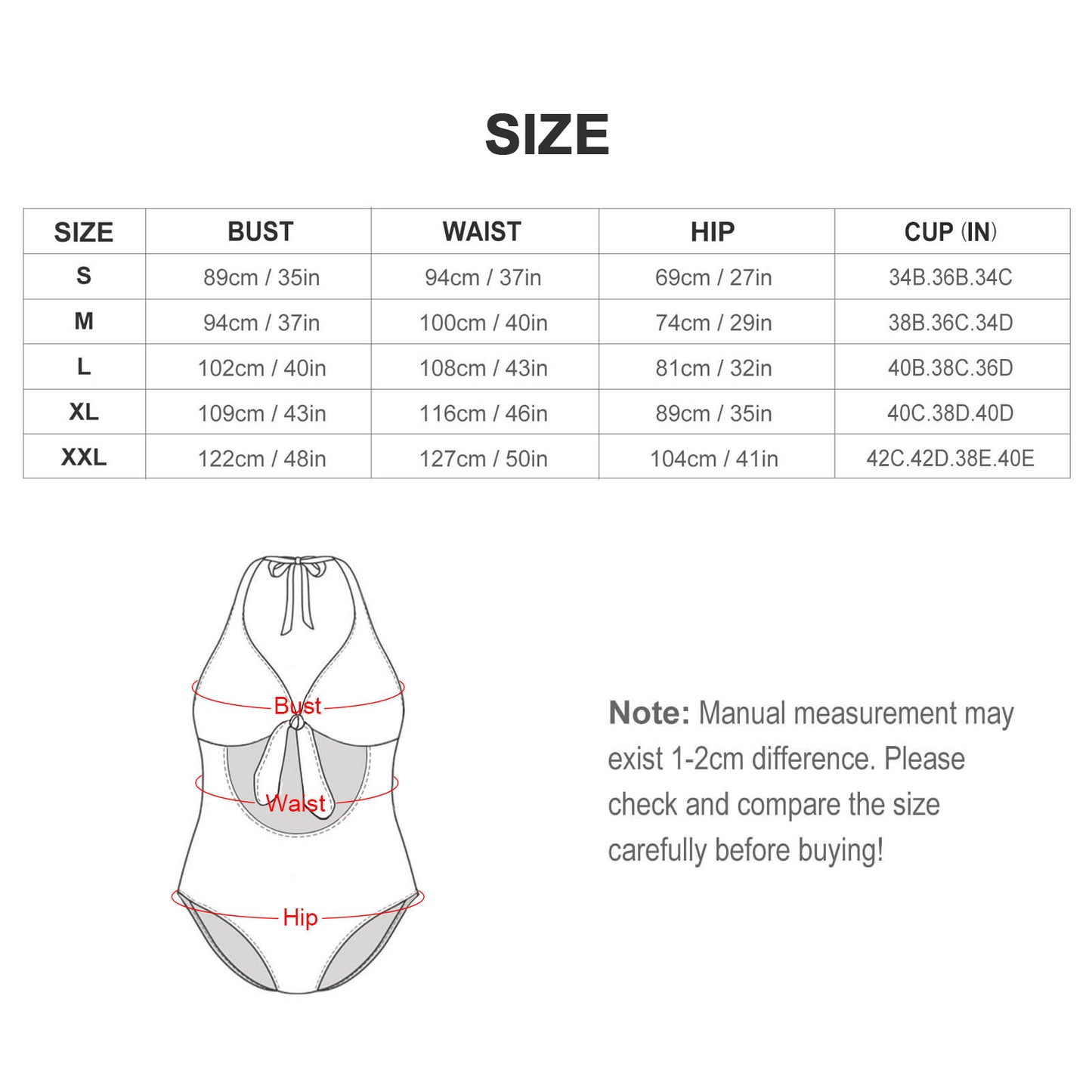Costume Intero Cut-Out e Fiocco Personalizzato | Monokini con Stampa