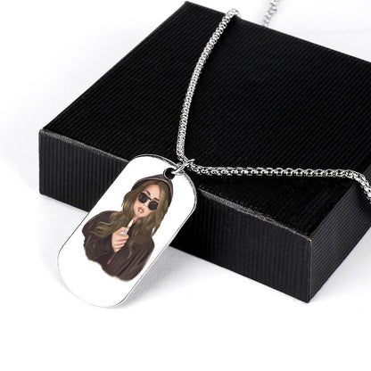 Collana a Piastrina Personalizzata in Acciaio al Titanio