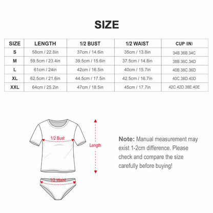 Bikini Maniche Corte Personalizzato | Protezione Solare Coppe Removibili Asciugatura Rapida