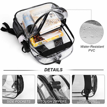 Zaino Trasparente Personalizzato con Logo | Gadget Aziendale PVC 17 Pollici