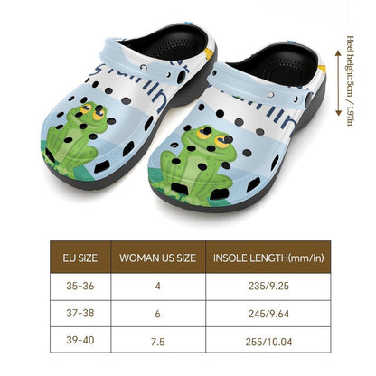 Platform Clogs con Tacco Personalizzati in EVA con Stampa Grafica su Misura