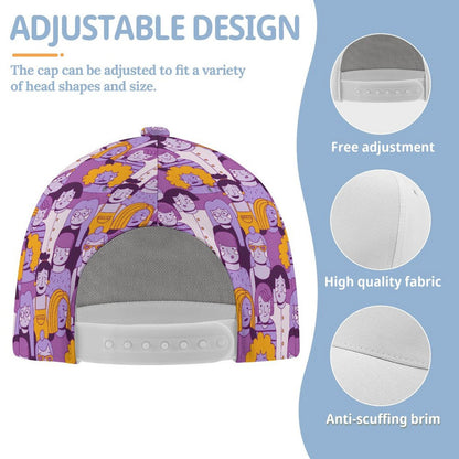 Cappellino Baseball Personalizzato per Bambini in Poliestere con Visiera Rigida e Stampa Full-Panel