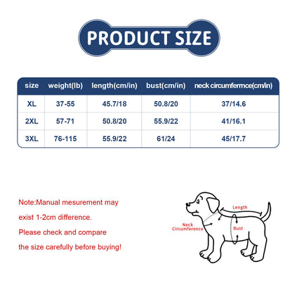 Vestito Estivo Large Taglia per Cani e Gatti con Balze e Stampa Personalizzata