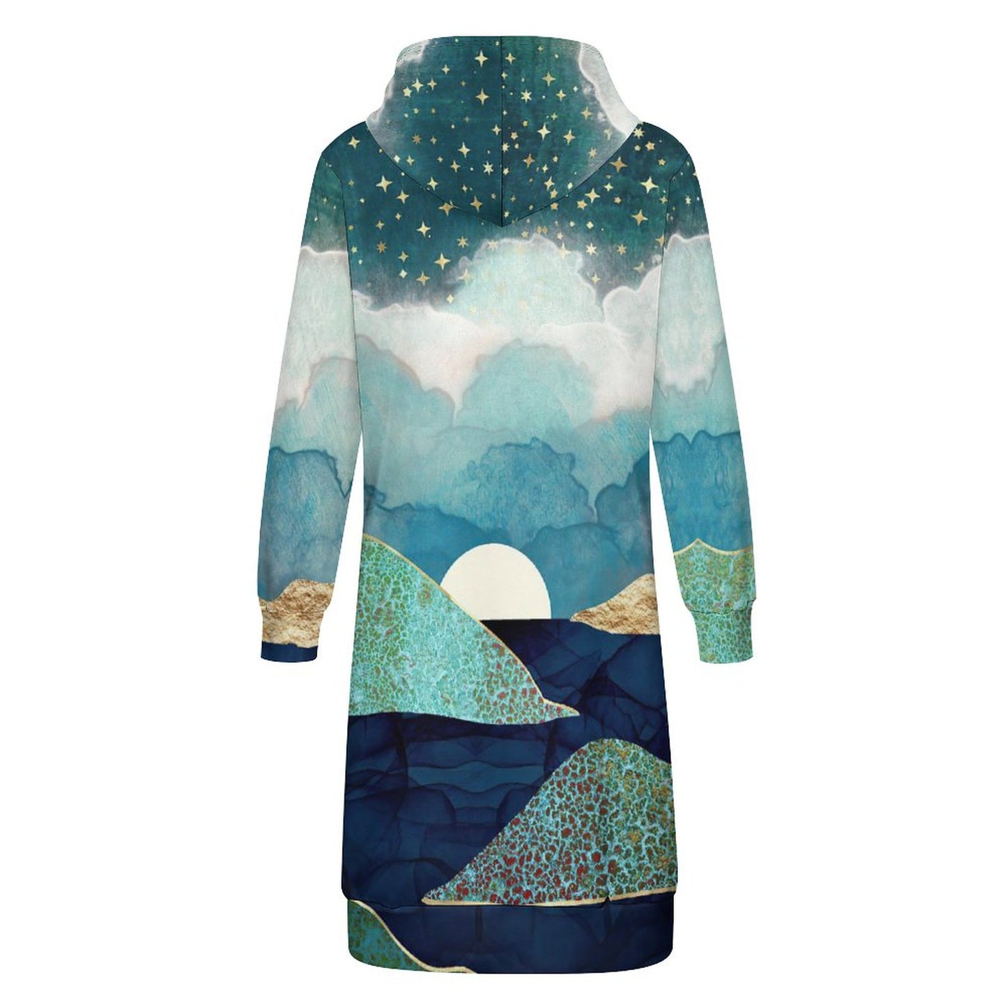 Felpa Lunga con Zip e Cappuccio | Giacca Felpa Donna Personalizzata