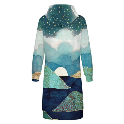 Felpa Lunga con Zip e Cappuccio | Giacca Felpa Donna Personalizzata