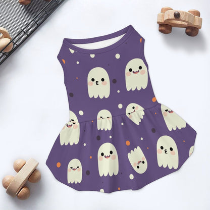 Vestito Estivo per Cani e Gatti con Balze Hawaiane e Stampa Personalizzata