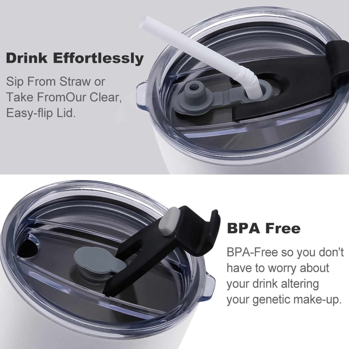 Tumbler Termico 20oz Personalizzato | Tazza Auto Acciaio Inox con Cannuccia