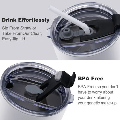 Tumbler Termico 20oz Personalizzato | Tazza Auto Acciaio Inox con Cannuccia