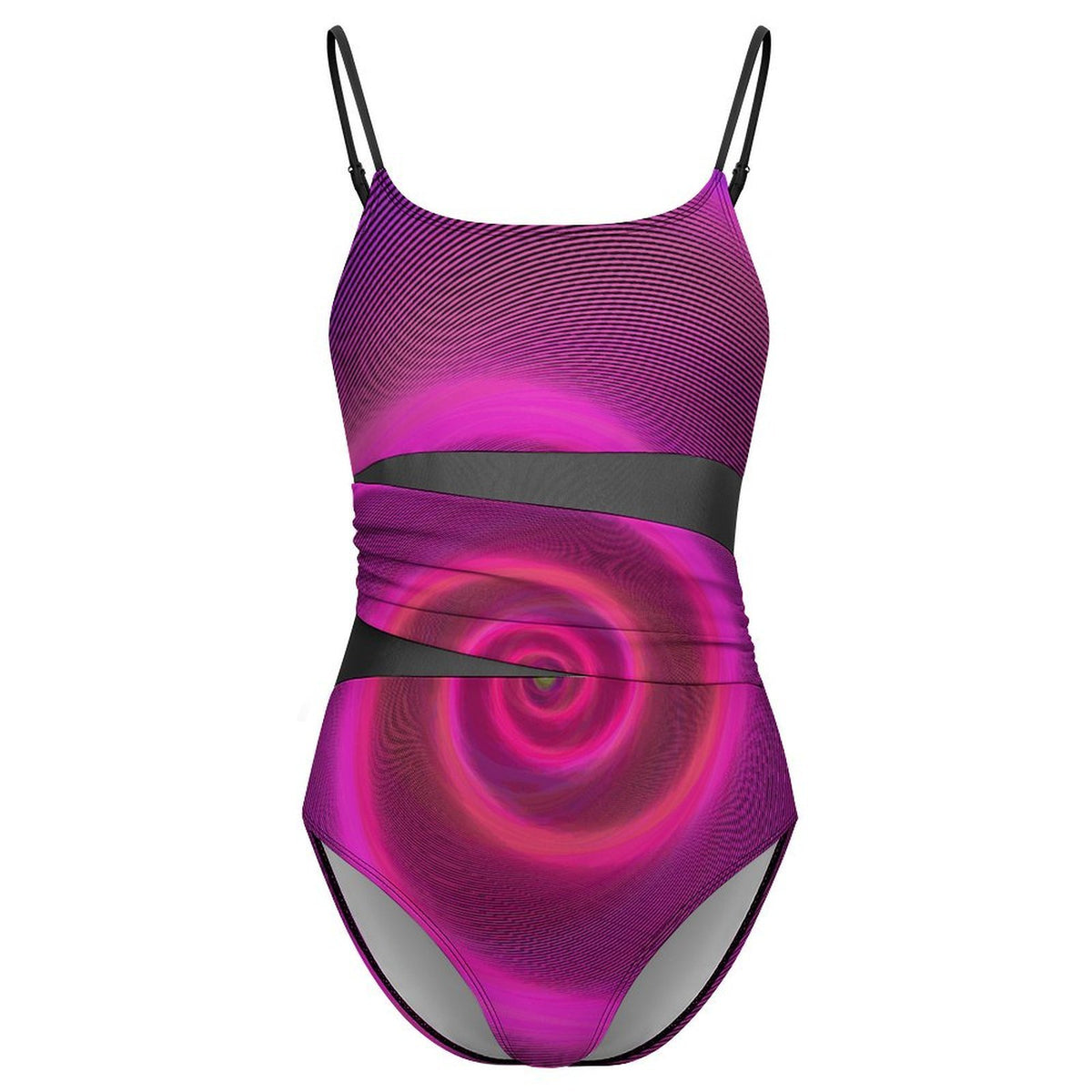 Costume Intero da Donna Personalizzabile con Scollo Quadrato e Rete