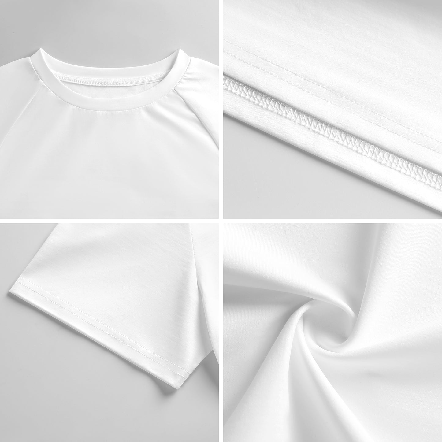 T-Shirt Crop Personalizzata con Maniche a Contrasto