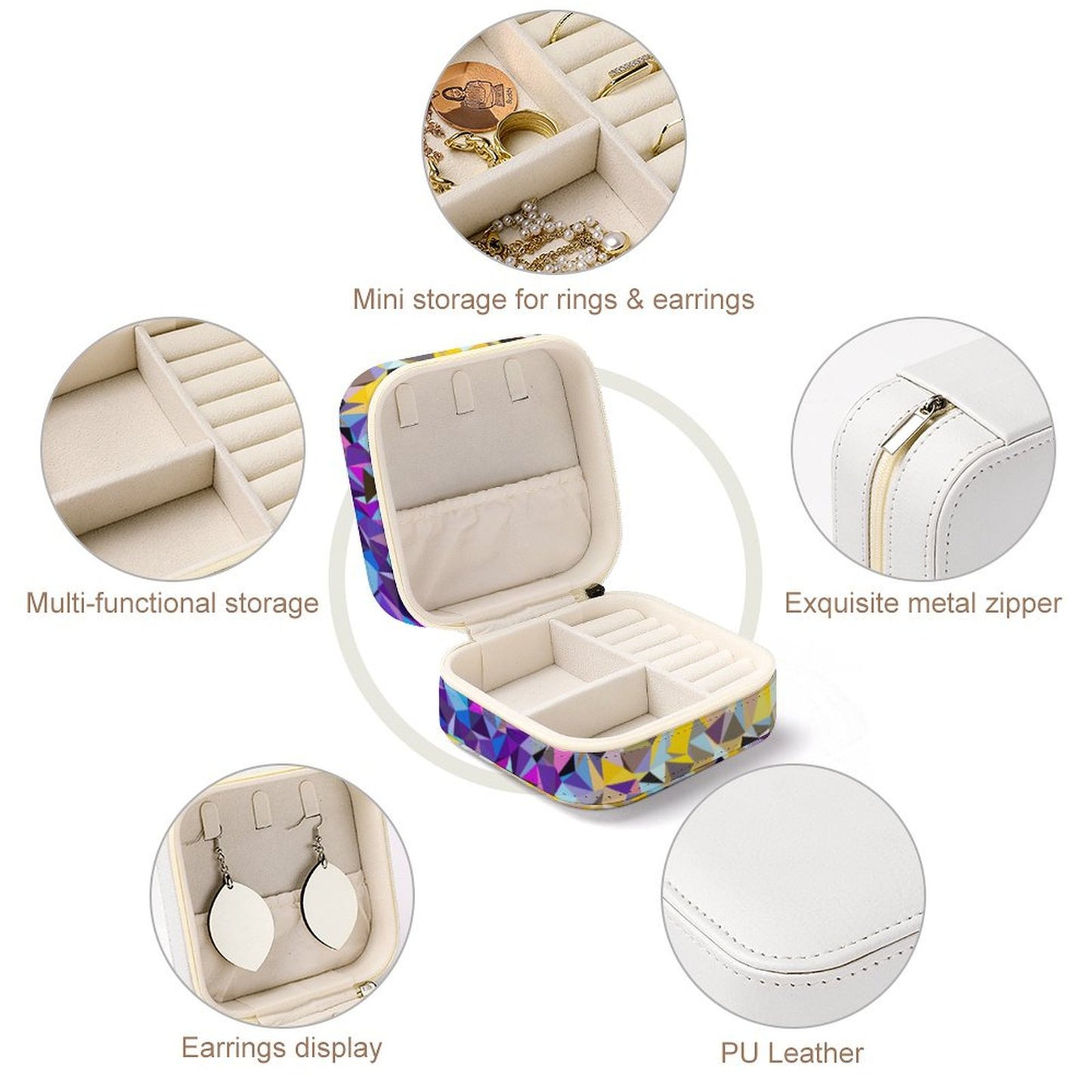 Portagioie da Viaggio Personalizzato con Foto | Scatola per Gioielli in Pelle PU