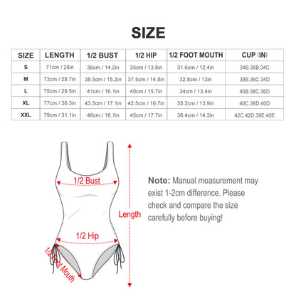 Costume Intero Donna con Spalline Regolabili | Personalizzabile con Stampa