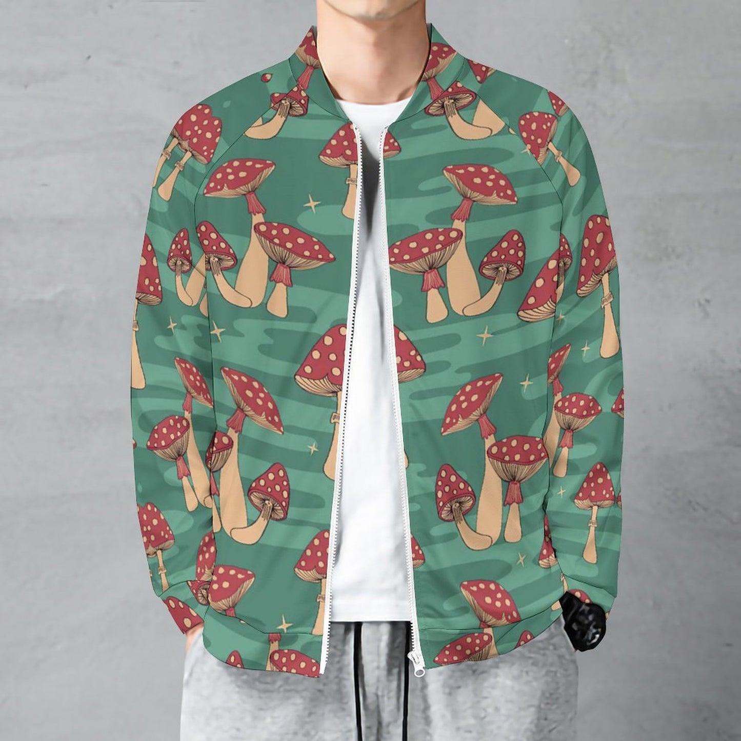 Felpa Zip-Up Manica Raglan | Bomber Ibrido Personalizzato S-5XL