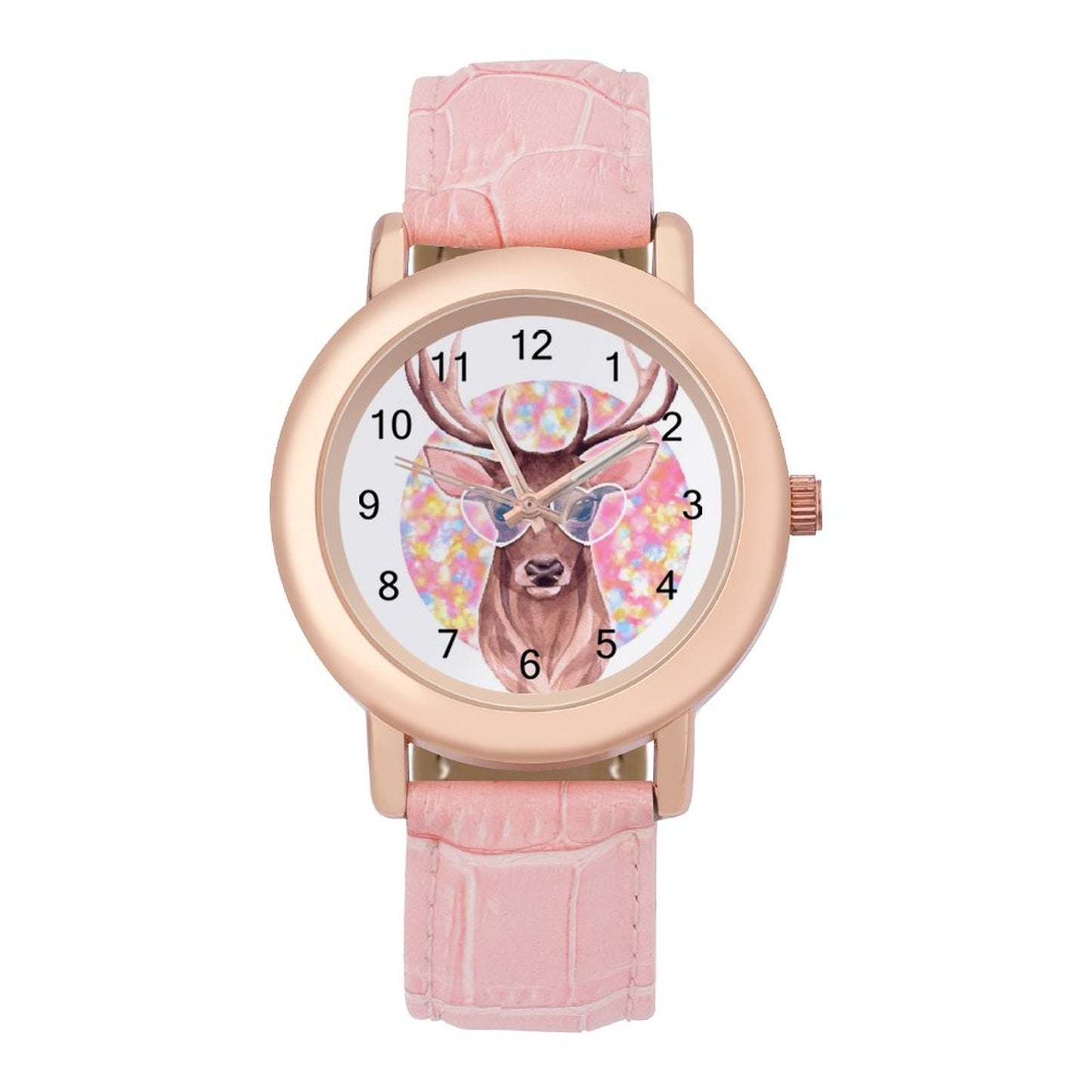 Orologio Donna Cinturino Pelle Rosa | Quadrante Foto Personalizzato