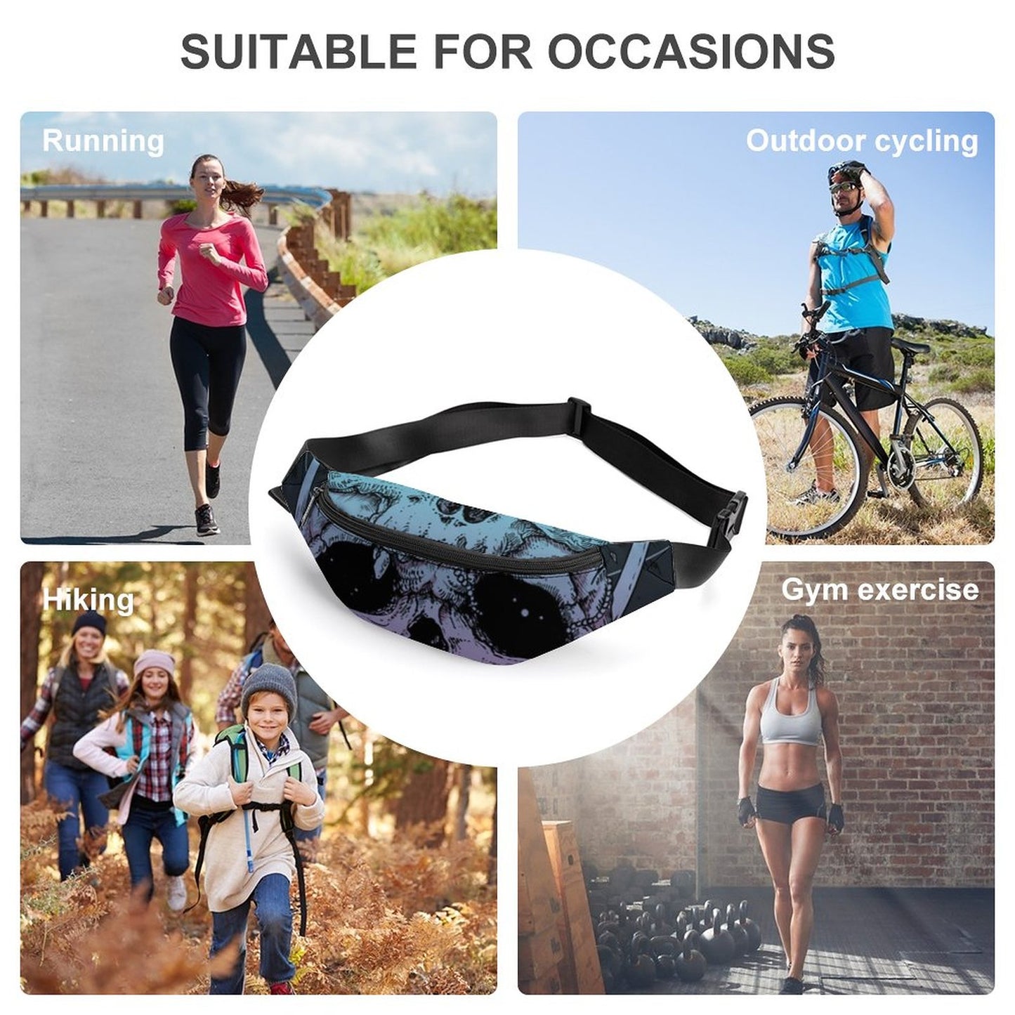 Marsupio Sportivo Personalizzato | Cintura 150cm & Mesh Traspirante