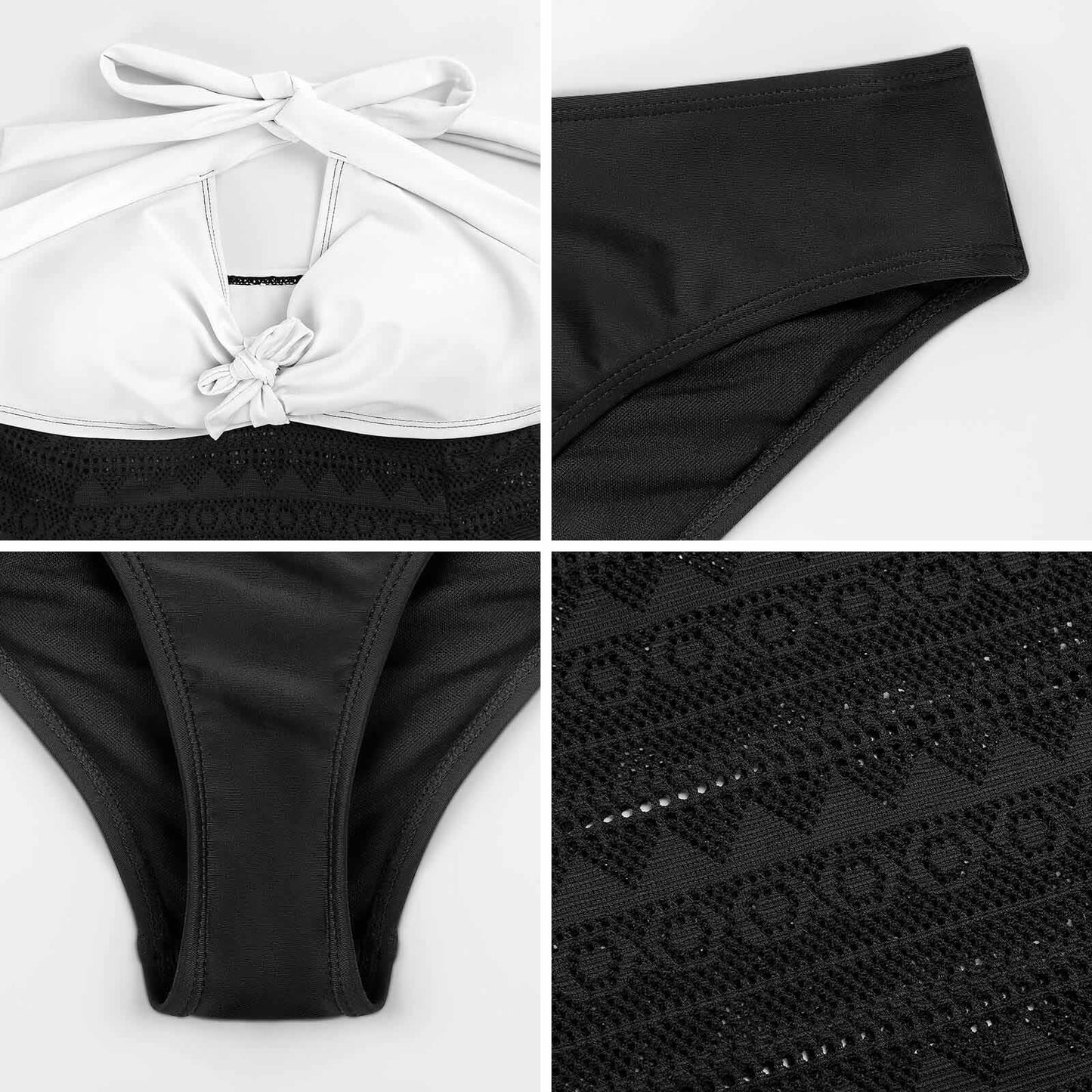 Bikini Personalizzato Halter con Lacci Regolabili | Coppe Removibili Stampa Termica