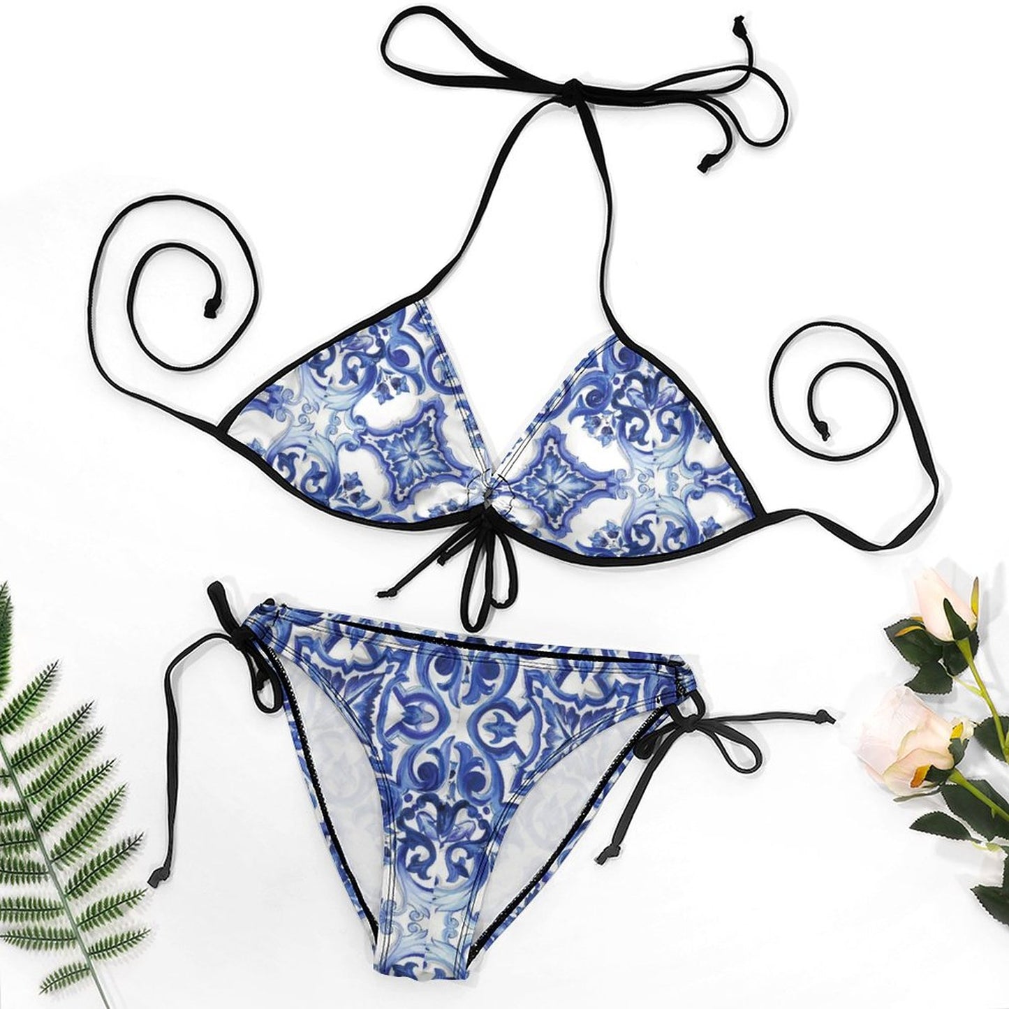 Bikini con Laccetti Personalizzato | Costume a Due Pezzi a Triangolo