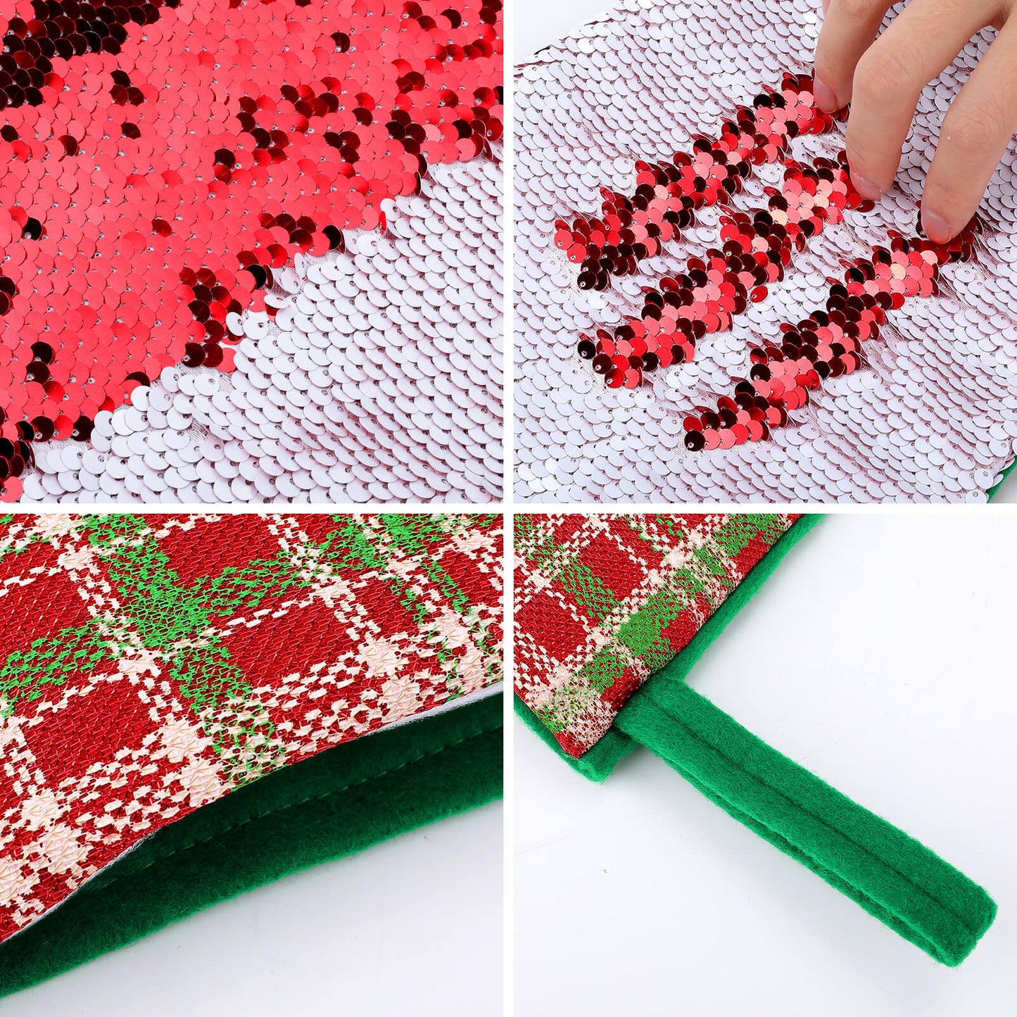 Calza di Natale con Paillettes Reversibili | Decorazione Magica Personalizzata