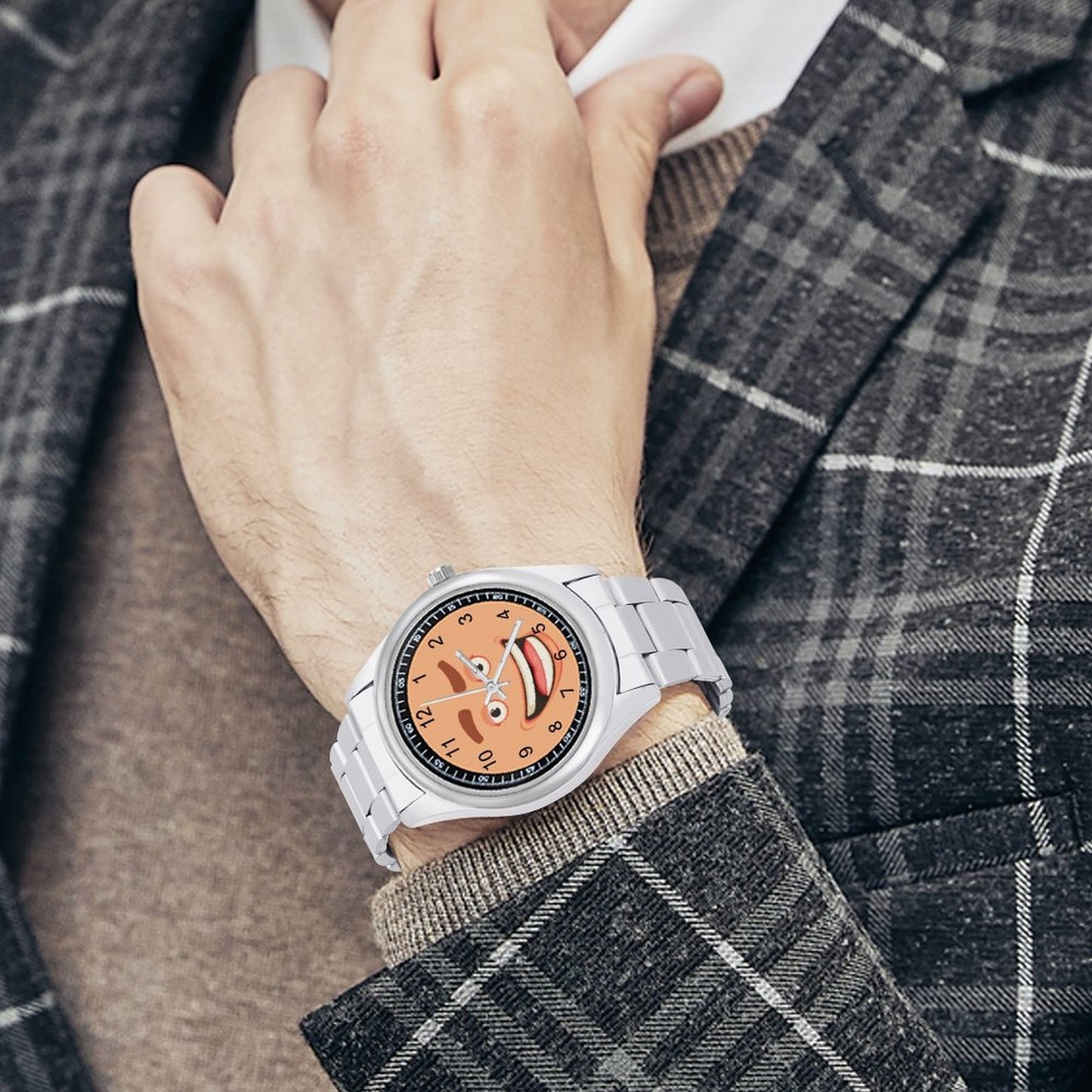 Orologio Minimalista Personalizzato in Acciaio con Foto
