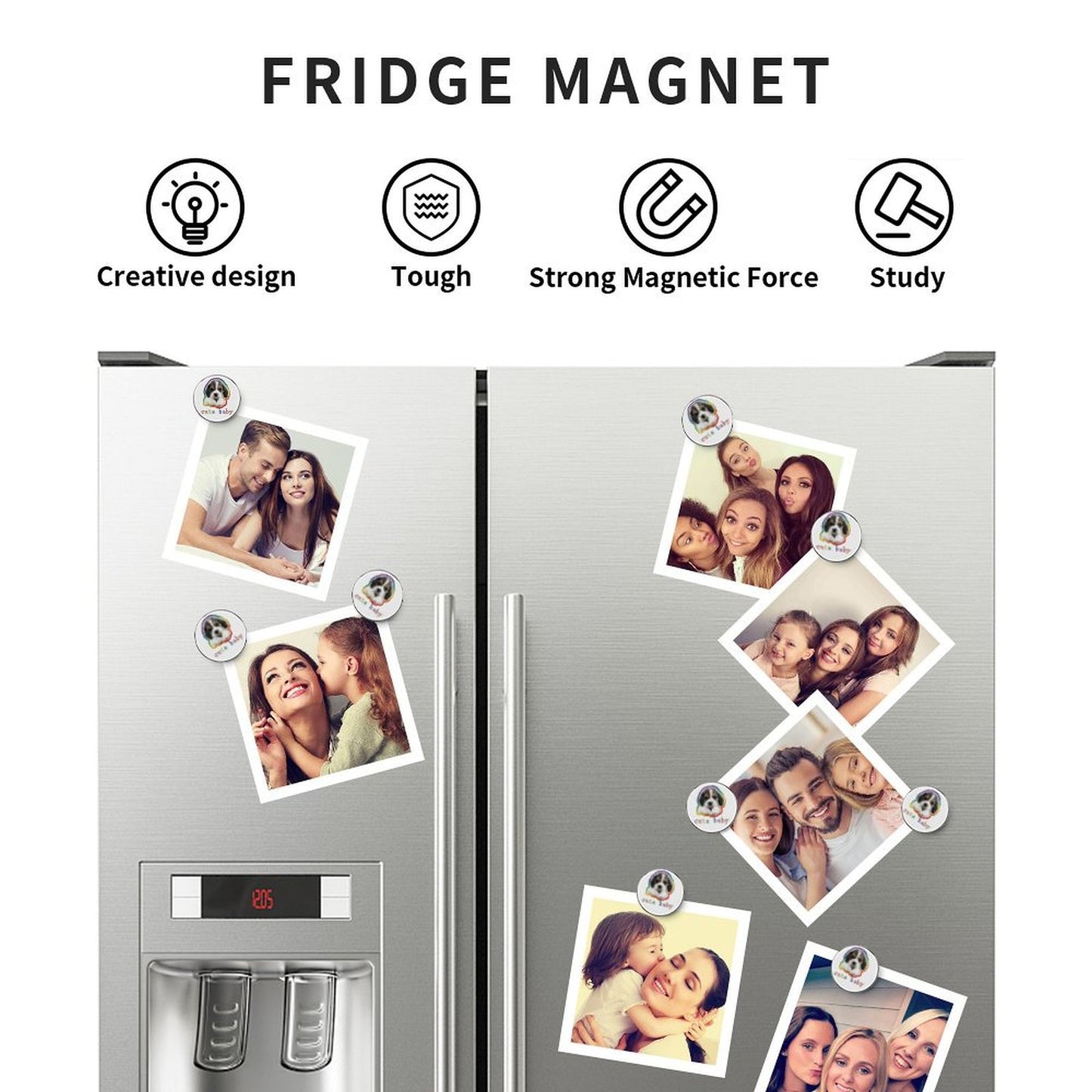 Magnete da Frigo Personalizzato in Metallo | La Tua Foto, un'Opera d'Arte