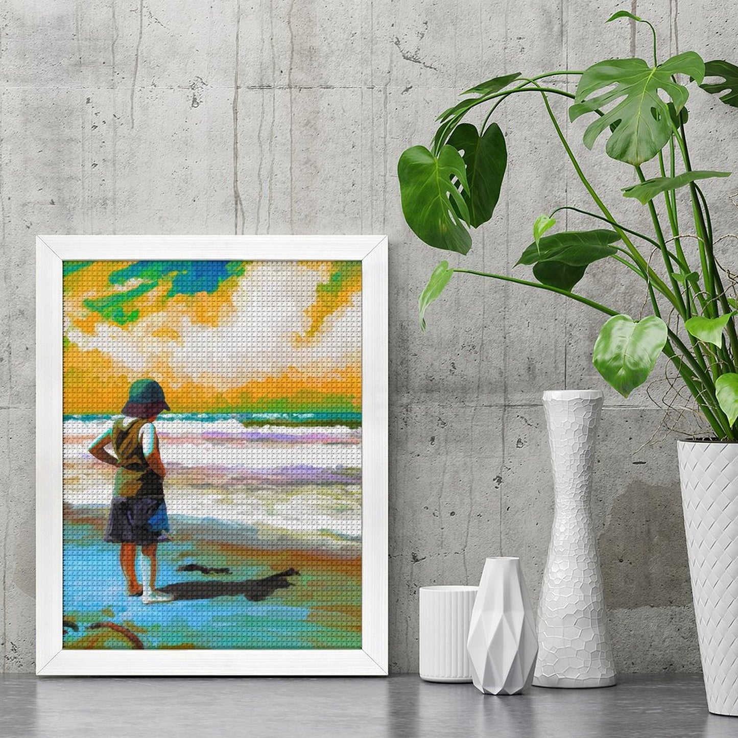 Crea il Tuo Ritratto-Mosaico | Diamond Painting su Telaio (Quadrato)