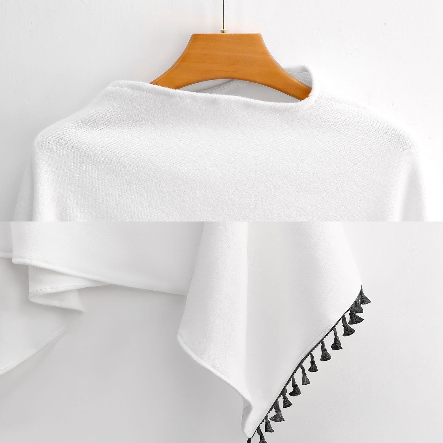 Mantello Personalizzato con Frange | Poncho Elegante da Donna