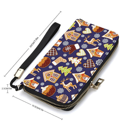 Portafoglio Donna Grande Zip-Around | Clutch Personalizzata Pelle PU